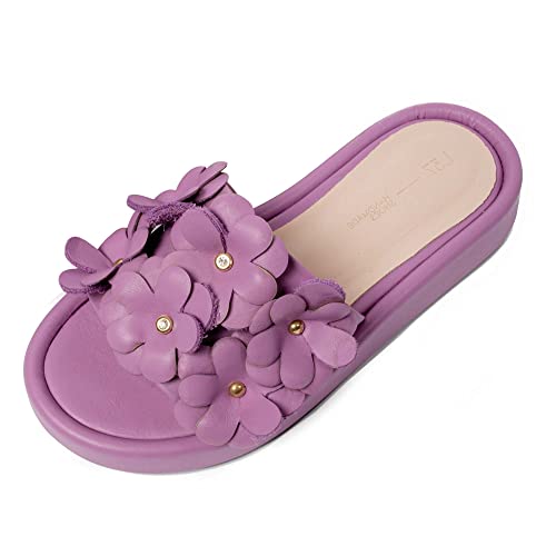 L37 HANDMADE SHOES Sandals FLOWER POWER, Violet, 35 von L37 HANDMADE SHOES