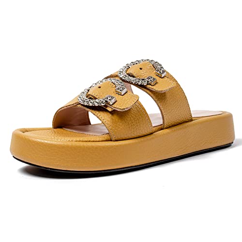 L37 HANDMADE SHOES Damen It's Unusual Sandal, Gelb, 41 EU von L37 HANDMADE SHOES