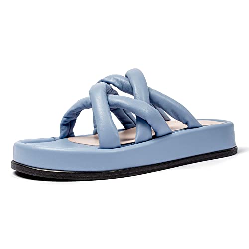 L37 HANDMADE SHOES Sandals SUNSHINE REGGAE, Blue, 39 von L37 HANDMADE SHOES
