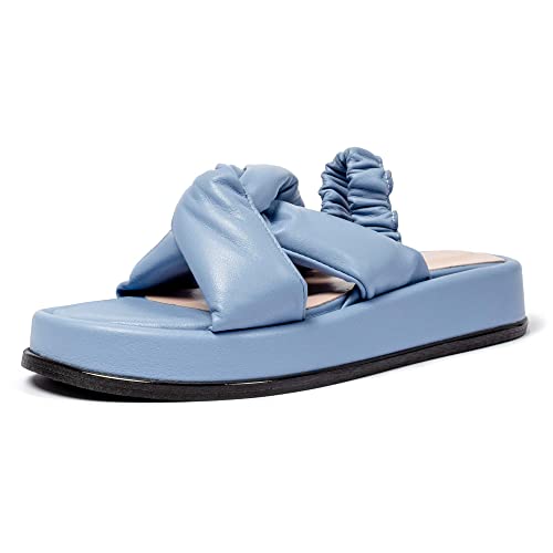L37 HANDMADE SHOES Damen Zwemplekken Sandal, Blau, 40 EU von L37 HANDMADE SHOES