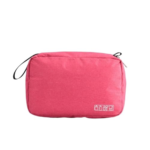 Männer Frauen Hängende Kosmetiktasche Multifunktions-Reise-Organizer Toilettenartikel Waschen Make-Up Aufbewahrungstasche Kosmetikerin Faltbare Make-Up-Tasche Kulturtasche Herren(Rose Red) von L6NqIAG