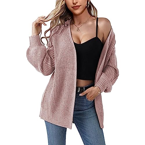 L9WEI Damen Pullover Strickjacke Damen Pompom Strickjacke Warm Damen Strickjacke Mädchen Pullover Damen Vintage Pullover Damen 90er Pullover Teenager Mädchen von L9WEI