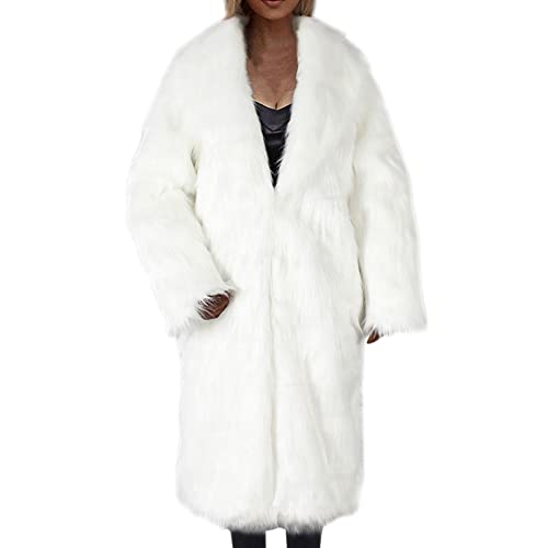 L9WEI Lang Pelzmantel Frauen Kunstpelz Nachahmung Pelzmantel Elegant Warme Plüschmantel Winter Dicker Felljacke L9WEI Lang Pelzmantel Frauen Kunstpelz Nachahmung Pelzmantel Elegant Warme Plüschmantel Winter Dicker Felljacke von L9WEI