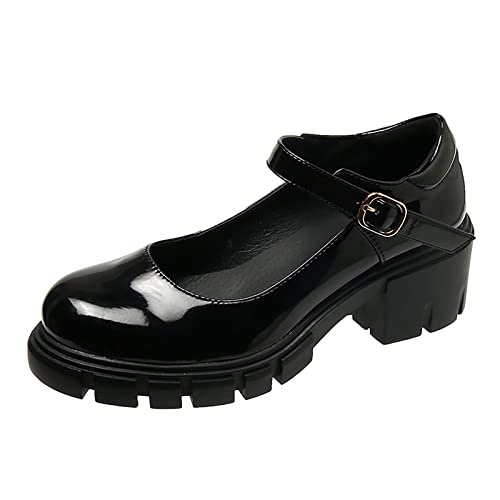 Women's Casual Dress Shoes Backless Thick Sole Mary Jane Loafer Slip-on Business Buckle Strap Work Shoes for Women Women's Casual Dress Shoes Backless Thick Sole Mary Jane Loafer Slip-on Business Buckle Strap Work Shoes for Women von L9WEI