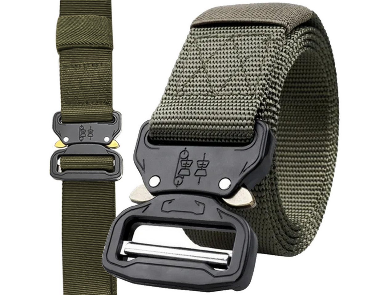 LA CUTE Stoffgürtel Taktischer Gürtel Survival mit Metallschnalle (Taktischer Gürtel mit Schnellverschluss für Outdoor) schnellverschluss-Schnalle, extrem strapazierfähig, verstellbar von LA CUTE