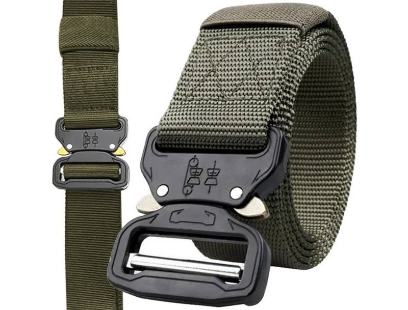 LA CUTE Stoffgürtel Taktischer Gürtel Survival mit Metallschnalle (Taktischer Gürtel mit Schnellverschluss für Outdoor) schnellverschluss-Schnalle, extrem strapazierfähig, verstellbar von LA CUTE