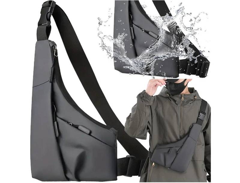 LA CUTE Umhängetasche Urban Sports Gürteltasche mit verstellbarem Gurt & Fächern (Universelle Umhängetasche für Herren & Damen mit Reißverschlüssen, Funktionale Gürteltasche mit mehreren Fächern für Alltag & Sport), Vielseitig tragbar als Gürteltasche oder Umhängetasche von LA CUTE