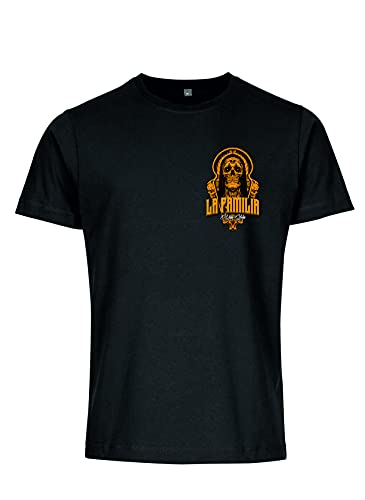 LA FAMILIA VIDA LOCA Original, Santa Muerte T-Shirt, schwarz oder weiß (SCHWARZ, 3XL) von LA FAMILIA VIDA LOCA