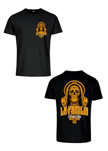 LA FAMILIA VIDA LOCA Original, Santa Muerte T-Shirt, schwarz oder weiß (SCHWARZ, XXL) von LA FAMILIA VIDA LOCA