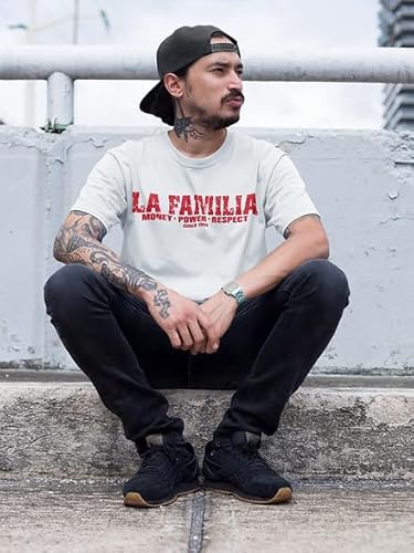 La Familia Herren T-Shirt, Funtshirt, Rockershirt, Kartell, Farbe weiß 100% Baumwolle 1999 Original (as3, Alpha, x_l, Regular, Regular, Weiss) von LA FAMILIA VIDA LOCA