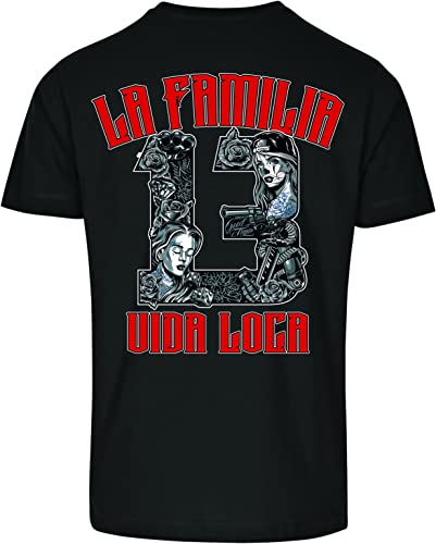 La Familia Herren T-Shirt Vida Loca Tattoo 13 (Schwarz, 4XL) von LA FAMILIA VIDA LOCA