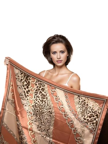 Halstuch Damen Seidentuch 90x90cm | Bandana Seide Satin | Kreuzfahrt Tuch Frühling Sommer Style Stola | Business Style Geschenk Frau Mutter Tochter (5) von LA FERANI