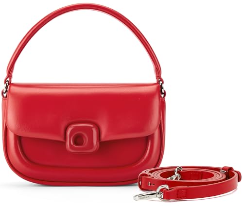 LA FESTIN Leder Handtasche für Damen – Elegante Tasche mit Edelsteinverzierung, vielseitig tragbar, stilvolle Umhängetasche für den täglichen Gebrauch - Perfekt für Büro, Freizeit - Rot von LA'FESTIN