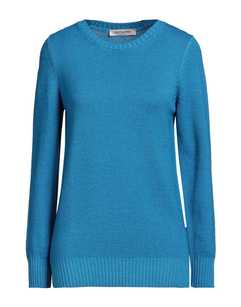LA FILERIA Pullover Damen Azurblau von LA FILERIA