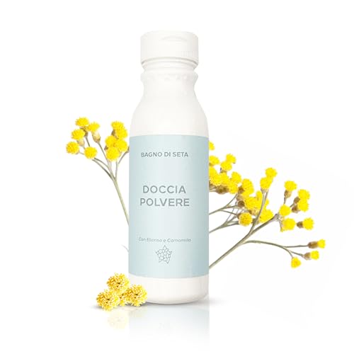 Duschpulver – geeignet für empfindliche Haut, ohne Parfüm und Konservierungsstoffe – sanftes Duschpulver mit Helichrysum und Kamille für Erwachsene und Kinder – gesunde Hautmethode – 125 g Duschpulver – geeignet für empfindliche Haut, ohne Parfüm und Konservierungsstoffe – sanftes Duschpulver mit Helichrysum und Kamille für Erwachsene und Kinder – gesunde Hautmethode – 125 g von LA HELICHRYSUM