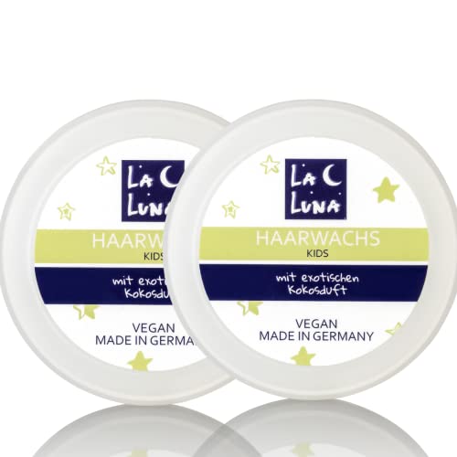 Haarwachs Kinder mit reinem Kokosöl|natürliches Finish| Kids Styling Creme|vegan|LA LUNA® |Made in Germany|Mädchen Jungen|nicht klebend|wasserlöslich|Hair Pflege Kleinkind Kinderhaar Stylen -200ml von LA LUNA