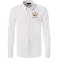 LA MARTINA Herren Hemd weiß Baumwolle von LA MARTINA