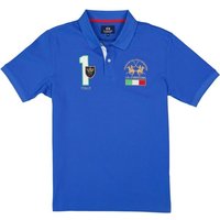 LA MARTINA Herren Polo-Shirt blau Baumwoll-Piqué von LA MARTINA