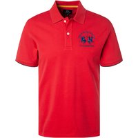 LA MARTINA Herren Polo-Shirt rot Baumwoll-Piqué von LA MARTINA