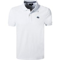 LA MARTINA Herren Polo-Shirt weiß Baumwoll-Piqué von LA MARTINA