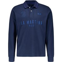 LA MARTINA Herren Pullover blau Baumwolle gestreift von LA MARTINA
