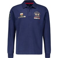 LA MARTINA Herren Pullover blau Baumwolle gestreift von LA MARTINA