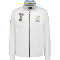 LA MARTINA Herren Cardigan weiß unifarben von LA MARTINA