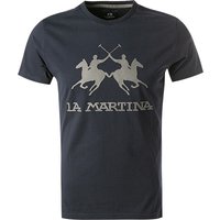 LA MARTINA Herren T-Shirt blau Baumwolle von LA MARTINA