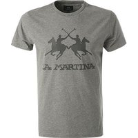 LA MARTINA Herren T-Shirt grau Baumwolle von LA MARTINA