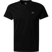 LA MARTINA Herren T-Shirt schwarz Baumwolle von LA MARTINA