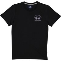LA MARTINA Herren T-Shirt schwarz Baumwolle von LA MARTINA