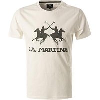 LA MARTINA Herren T-Shirt weiß Baumwolle von LA MARTINA