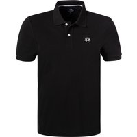 LA MARTINA Herren Polo-Shirt schwarz Baumwoll-Piqué von LA MARTINA