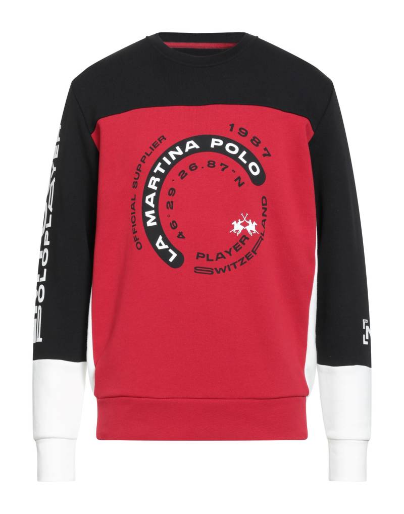LA MARTINA Sweatshirt Herren Rot von LA MARTINA