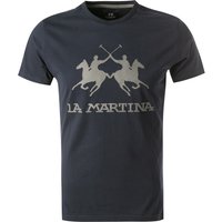 LA MARTINA Herren T-Shirt blau Baumwolle von LA MARTINA