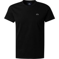 LA MARTINA Herren T-Shirt schwarz Baumwolle von LA MARTINA