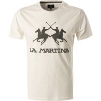 LA MARTINA Herren T-Shirt weiß Baumwolle von LA MARTINA