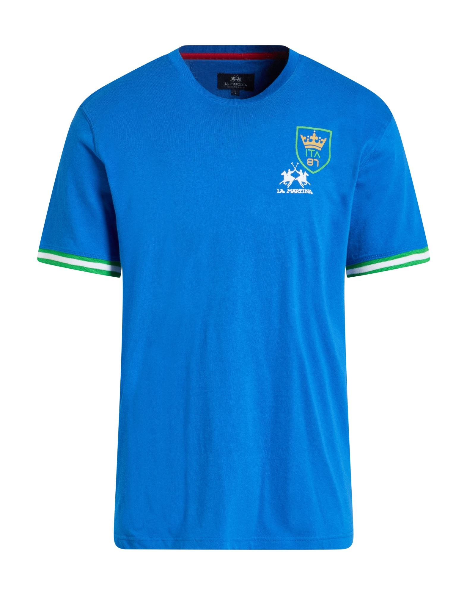LA MARTINA T-shirts Herren Azurblau LA MARTINA T-shirts Herren Azurblau von LA MARTINA