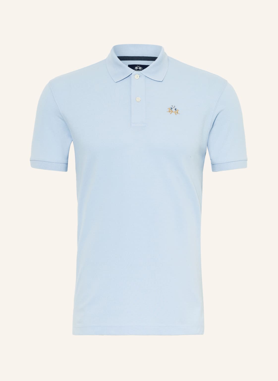 La Martina Piqué-Poloshirt Slim Fit blau von LA MARTINA