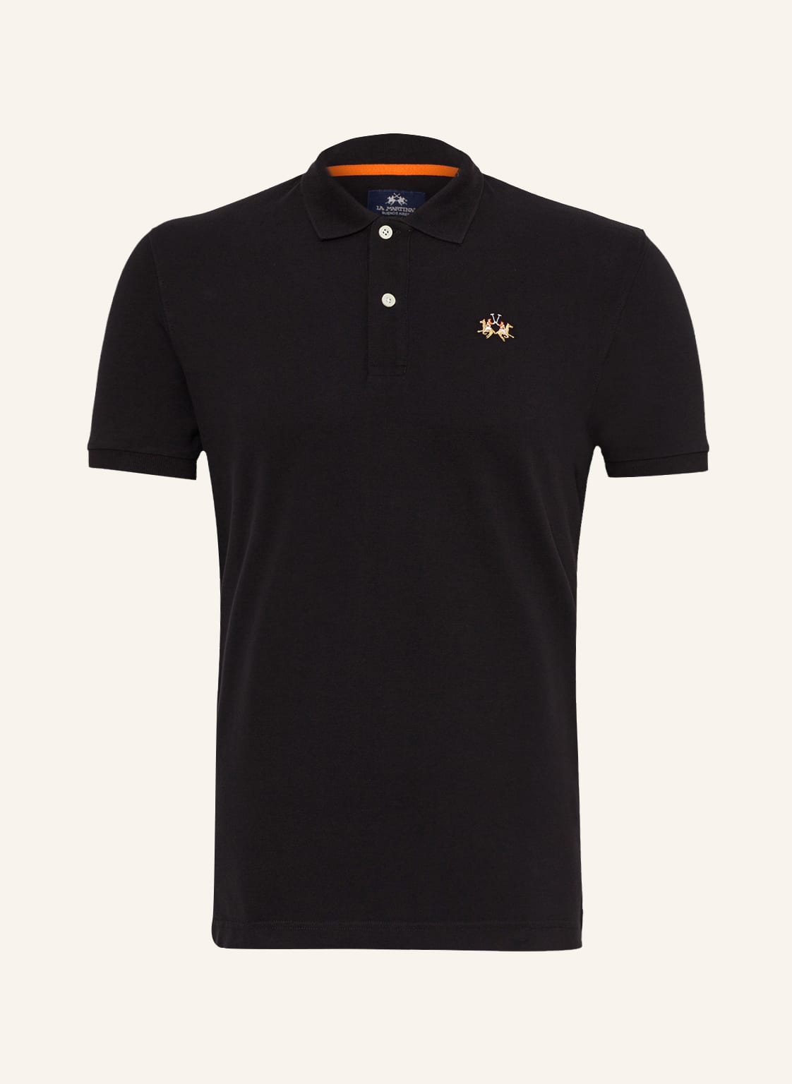 La Martina Piqué-Poloshirt Slim Fit schwarz von LA MARTINA