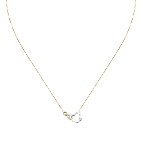 LA PETITE STORY Damenhalskette aus 925‰ Silber, Zirkonia mit Herz und Unendlichkeit, SILVER Kollektion - LPS10AWV83 von LA PETITE STORY