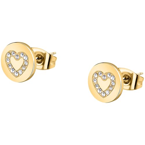 LA PETITE STORY Damenohrringe aus Stahl, Kristalle mit Herz, EARRINGS Kollektion, Geschenkideen - LPS01AYQ115 von LA PETITE STORY