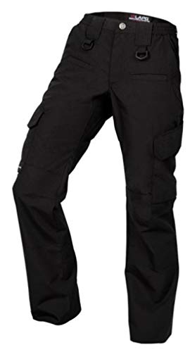 LA Police Gear Damen-Operatorhose mit 8 Taschen und elastischem Bund - Schwarz - 42 DE/Kurz von LA Police Gear