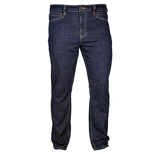 LA Police Gear Herren Terrain Flex Taktische Jeans, Bequeme Stretch Denim Jeans für Herren, EDC Stretch Bund Jeans, Slim Fit/Dark Wash, 42W / 32L von LA Police Gear