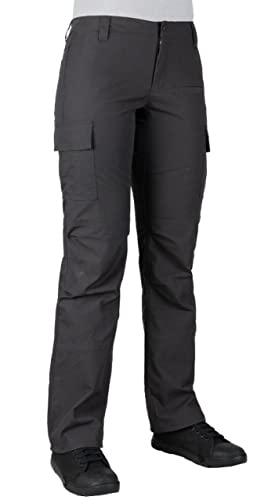 LAPG Damen Gear Stretch Tactical Pants Low Rise Slim Fit 7 Pocket Durable Flex Cargo Outdoor Wandern & Arbeitshose, Dunkelgrau, 52 von LA Police Gear
