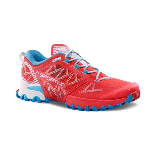 La Sportiva Bushido III Woman, Mountain Running® Schuh Low Cut, Größe:6.5 UK / 40, Farbe:402602 Hibiscus/Malibu Blue von LA SPORTIVA