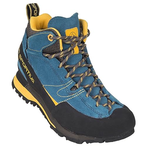 LA SPORTIVA Boulder X Mid GTX Blau - Gore-Tex Robuster Leichter Gore-Tex Leder Approach-Schuh, Größe EU 46.5 - Farbe von LA SPORTIVA