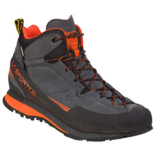 LA SPORTIVA Boulder X Mid GTX Grau-Orange - Gore-Tex Robuster Leichter Gore-Tex Leder Approach-Schuh, Größe EU 41.5 - von LA SPORTIVA