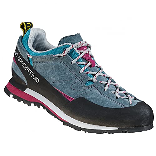 LA SPORTIVA W Boulder X Blau - Technischer Damen Vibram Zustiegschuh, Größe EU 39.5 - Farbe Slate - Red Plum von LA SPORTIVA