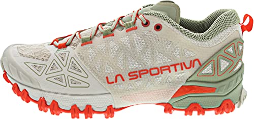 LA SPORTIVA W Bushido Ii Beige - Technischer komfortabler Damen Berglaufschuh, Größe EU 39 - Farbe Tea - Cherry Tomato von LA SPORTIVA